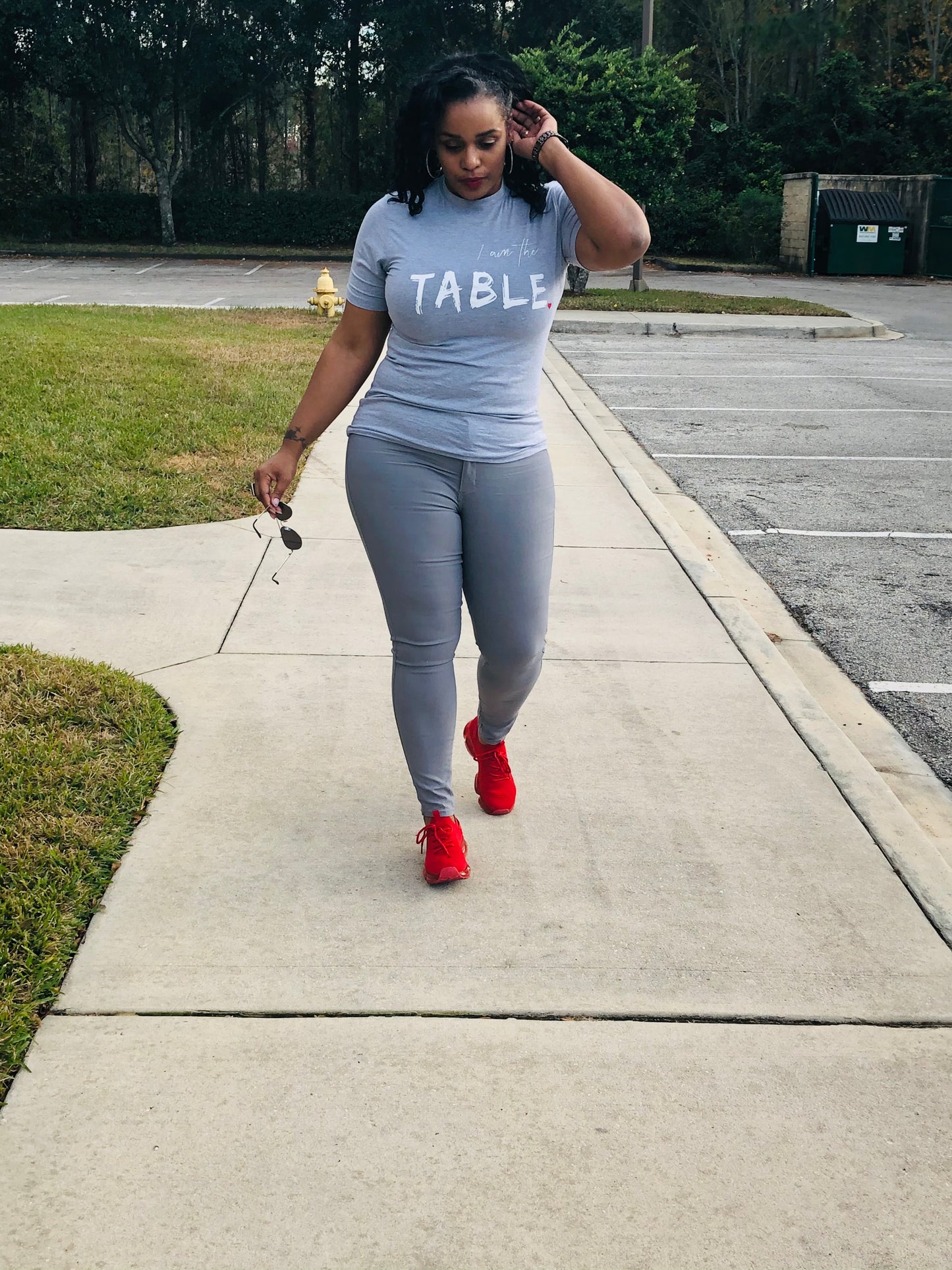 I Am The Table Ladies Fitted T-Shirt
