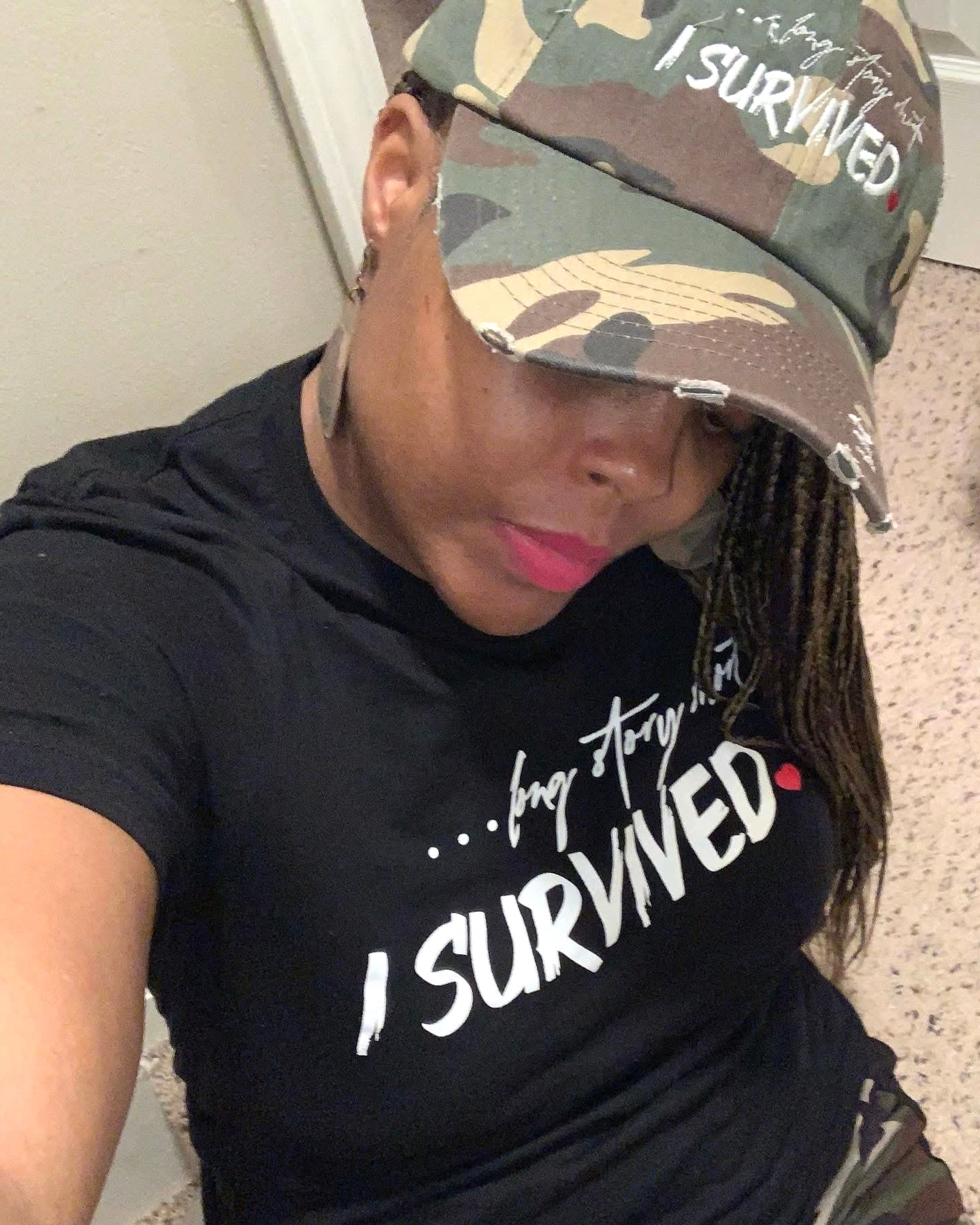 ...Long Story Short I Survived Distressed Hat- Unisex