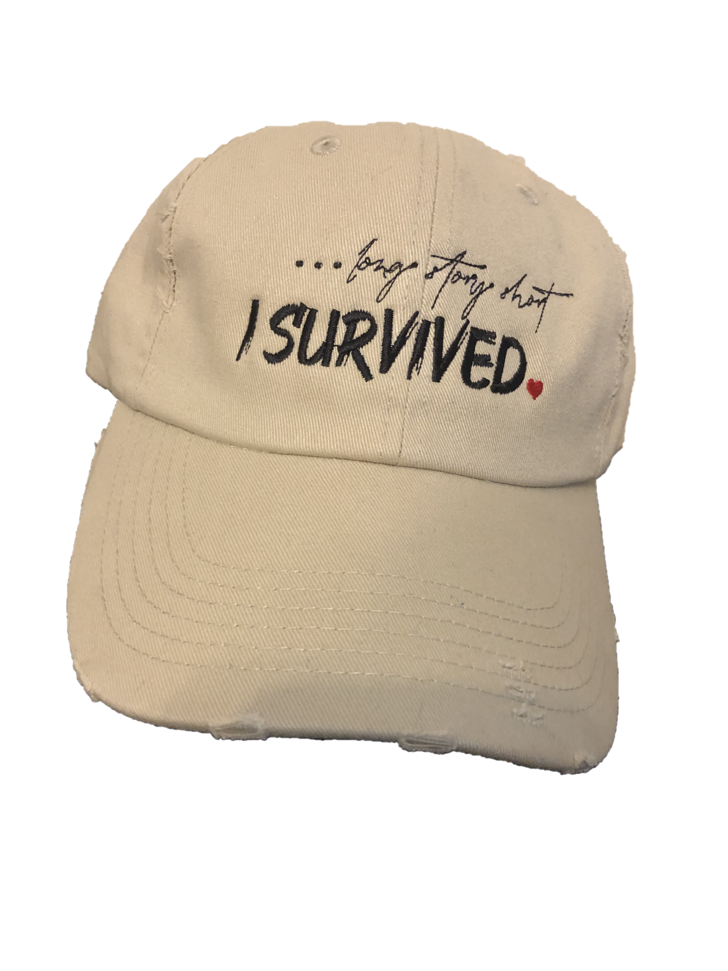 ...Long Story Short I Survived Distressed Hat- Unisex